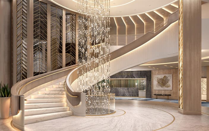 OCEANIA CRUISES UNVEILS VISTA SIGNATURE SPACES Brand Newest Ship Presents A Fresh New Perspective Through Dramatic Design Elements