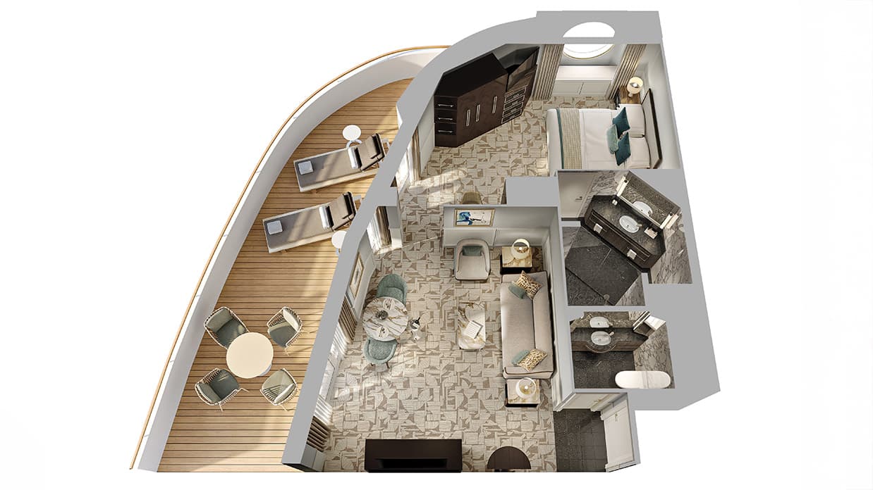 Oceania Aurelia Vista Suite Schematic