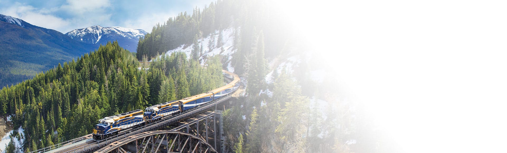 Journey on the Rocky Mountaineer through the rugged terrain of the Canadian Rockies with a pre or post cruise land program to the Great Land.