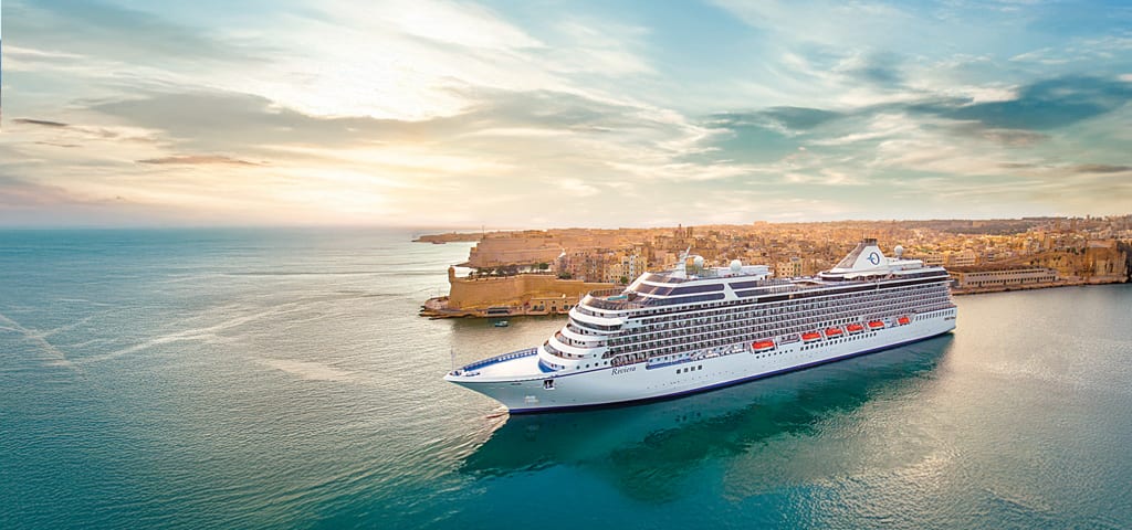 Oceania Riviera Ship in Port, Malta