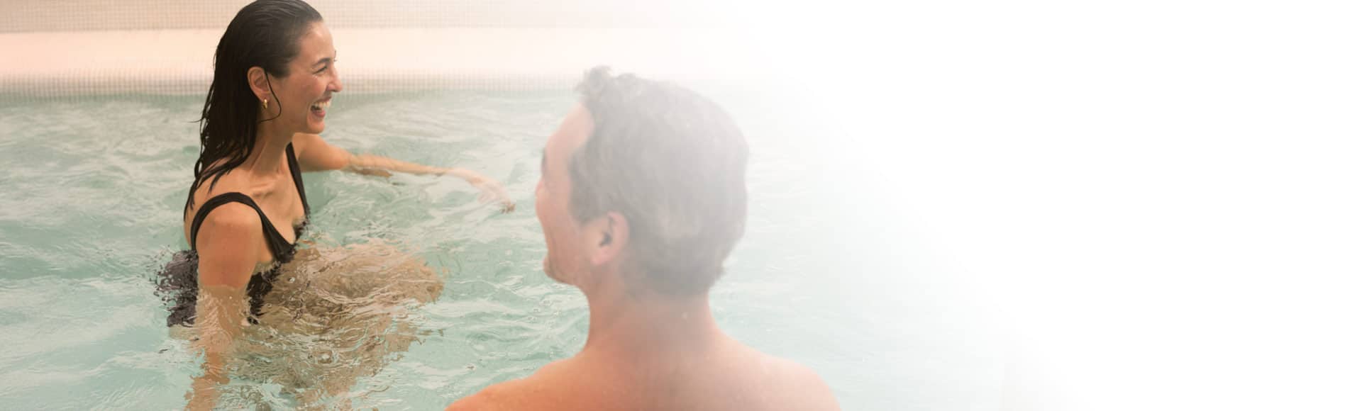 Couple at Aquamar Spa Terrace onboard Oceania Cruises