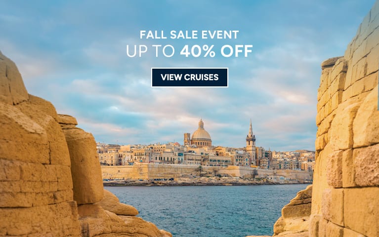 Oceania Cruises Fall Sale Event. Up to 40% off.
