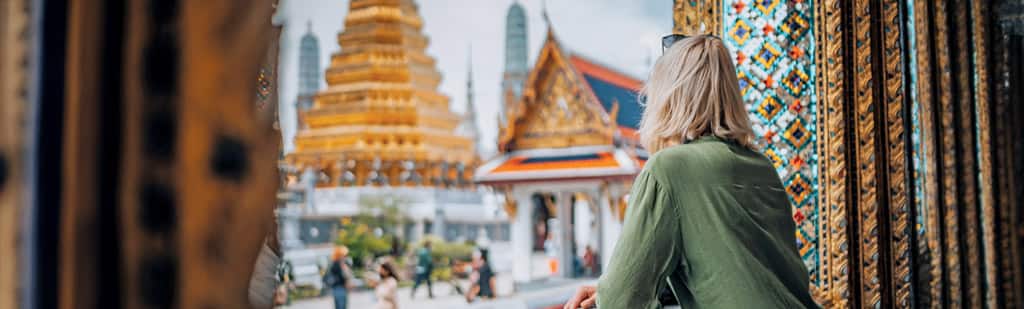 Women doing a shore excursion in Thailand