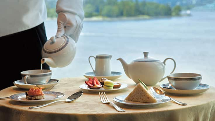 Afternoon tea on board Marina